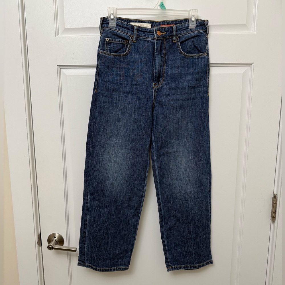 Pilcro Dark Blue Wide Leg Jeans